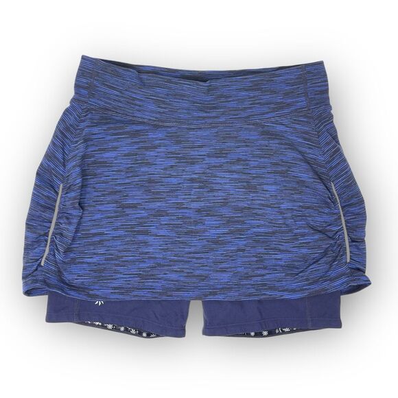 Athleta Aurora Contender 2 in 1 Skirt Skort Rushed Blue Purple Womens Size Small - Picture 1 of 12